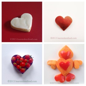 food heart collage